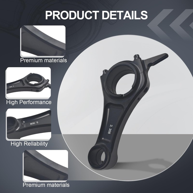 3.308" Billet Aluminum Connecting Rod For Tillotson 212cc Predator 224cc