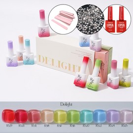 classic nail Rev Syrup Gel Delight 10-piece set + 2 top gels / 레브 시럽젤 딜라잇 10종 세트+탑젤2개