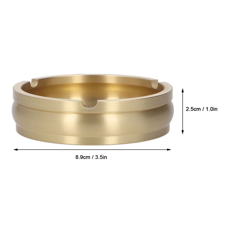 Brass Ashtray Handcrafted Modern Stylish Style Easy Cleaning Portable Decorative