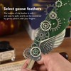 Retro Feather Pen Set Vintage Map Pattern Quill Pen Set