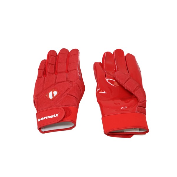 BARNETT FKG-03 High level Linebacker football gloves, LB, RB, TE, RED (L)
