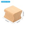 PATIKIL 25x25mm Blank Wood Rubber Stamp Mounts, 12 Pack Wooden