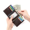 LOUEBICA Men's Genuine Leather Wallet Trifold Wallet RFID Blocking Minimalist