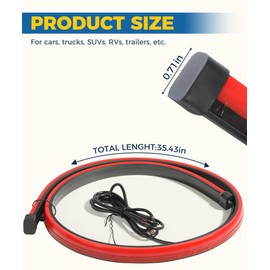 UBOG LED Brake Light Bar - Sequential Strip with 150 LEDs, DC12V High Mount Stop Light for Car, Truck, RV, SUV