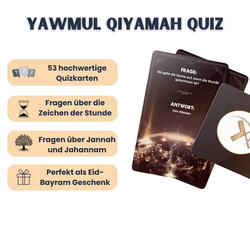 NIYYAH Islamic Game Quiz Cards Prophet Muhammed and Islam Gift