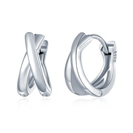 VIKILEE Double Hoop Earrings Women's Earrings Silver 925, Gold/Silver/Rose Gold Hypoallergenic Hoop Earrings Small, Cartilage Piercing Huggie Earrings for Multiple Ear Holes, Fashion Earrings for