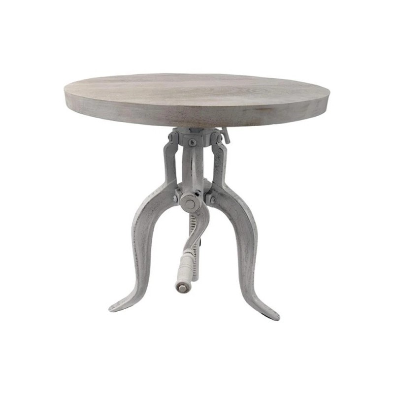 Carolina Classics Regan Adjustable Crank Accent Table in Whitewash