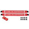 Closed for Maintenance Sign with Magnetic Ends, Additional Suction Cup