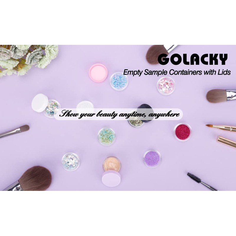 100 Mini Sample Jars with Lids - 3 Gram Capacity,