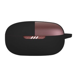 Geekria Funda de silicona compatible con JBL Live Pro 2TWS True Wireless Earbuds, funda protectora para auriculares con gancho para llavero, puerto de carga accesible, soporta carga inalámbrica (negro)