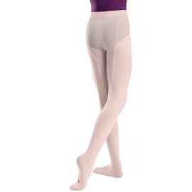 Child Mesh Seamed Convertible Tights, 85% Nylon / 15% Spandex - TS95 (US, Alpha, Medium, Large, Pink)