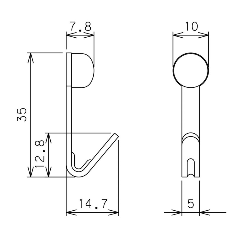Waki Sangyo J-Hooks Large Economy Single Gypsum Board Pin Hooks,