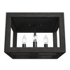 Hunter - Squire Manor 4-light Matte Black, Medium Size Flush