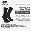 PAPLUS Compression Athletic Crew Socks (6 Pairs) for Men &