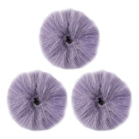 GSHLLO 3 Pcs Furry Lavalier Microphone Wind Muff Mic Protection Cover Windshields Mini Lapel Mic Windscreen Small Fur Mic Wind Screen Microphone Pop Filter Cover Purple