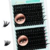 Thick Cluster Lashes D Curl 100D+140D 168pcs Volume Eyelash Individuals