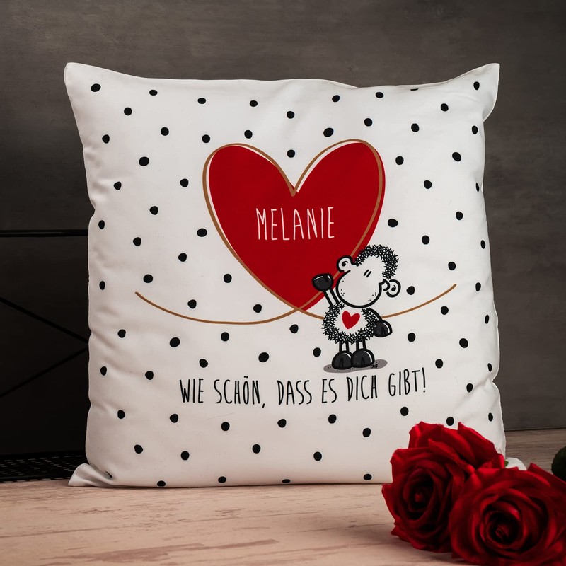 Sheepworld Cushion "Wie schön, DASS es Dich gibt! ..." [German