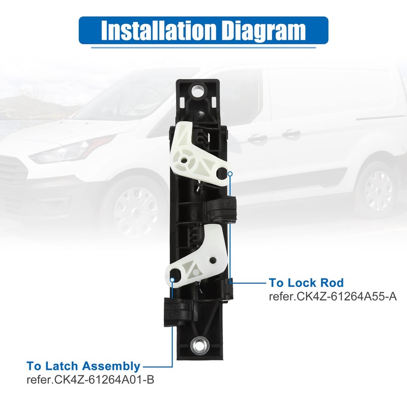 X AUTOHAUX Left Side Interior Sliding Door Handle for Ford