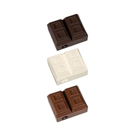 Chocolate Bar Pencil Sharpeners with Scented Erasers (6X pcs)