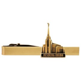 LDS Rexburg Idaho Temple Gold Steel Tie Bar - Tie Clip - Priesthood Gift, LDS Missionary, Tie Clip