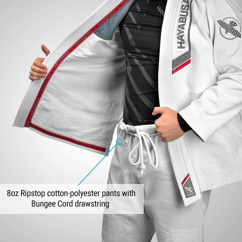 Hayabusa Ultra-Lightweight Pearlweave Jiu Jitsu Gi - White, A2