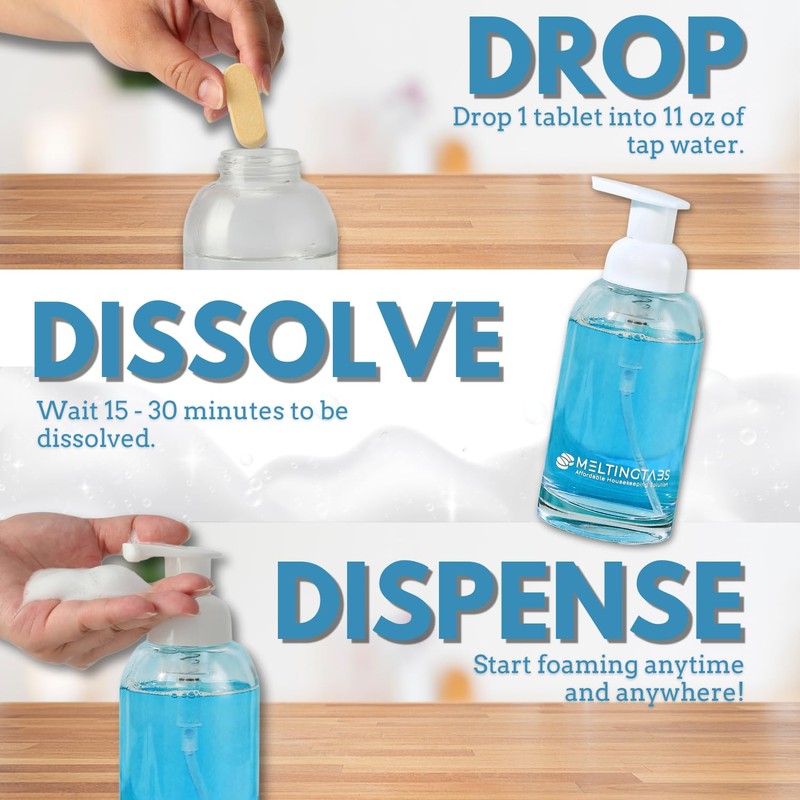 MELTINGTABS Foaming Hand Soap Refill Tablets - Ocean Scent -