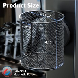 Magnetic Cup Holder, Fully Covered Anti-Fall Magnetic Drink Holder, Cup Caddy, N38 Super Magnet Cup Holder for Tractor Mower School Bus on Ferrous Metal Surface, 3.54" Inner Diameter(6 Pack)