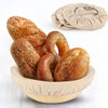 Miecux 2Pcs Banneton Basket, Round Bread Proofing Basket Cloth for