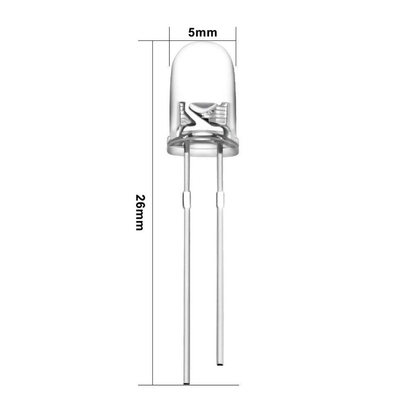 DiCUNO Light Emitting Diodes, 0.2 inch (5 mm) LED Diodes,