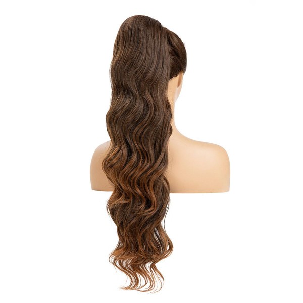 Long Wavy Synthetic Hair Extensions, 26 Inches, Natural Appearance, High