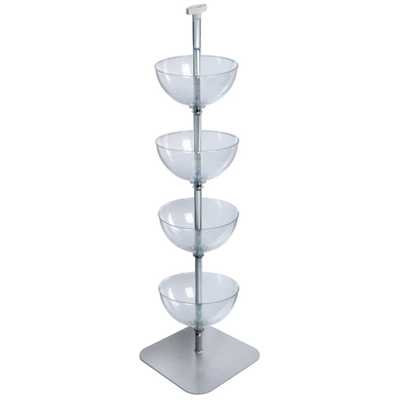 Azar Displays Tiered Bowl Floor Display with Flat Base, 4
