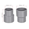 TOP-VIGOR 2Pcs PVC Reducing Coupling Hub by Hub 40mm x