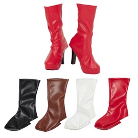 Classe Boots Cover, For Cosplay Shooting One Size Fits Most, Middle, white
