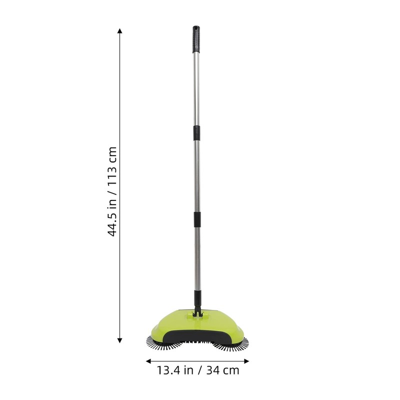 Manual Push Floor Sweeper Broom, Hand Push Sweeper with Enclosed