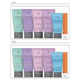Minis Travel Set / 미니스 여행용세트 x 2개 여행용 샴푸 린스 바디워시 칫솔 치약 클렌징폼 세트 트 바디워시 칫솔 치약 클렌징폼 세트 트래블키트 6종세트 미니스 여행용세트 x 2개 여행용 샴푸 린스