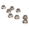 40pcs M10x1.25mm Hxagonal Flange Nuts Stainless Steel Rust Resistant Fine
