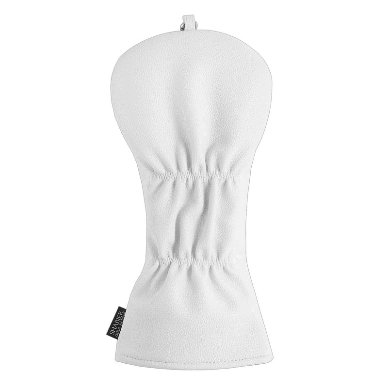 SHABIER White Golf Head Cover with Red Remove Before Flight