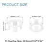 uxcell 10pcs Sink Overflow Rings, Bathroom Kitchen Basin Trim Bath