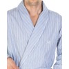 Haigman 100% Cotton Dressing Gown 7396 Light Blue Stripe Large