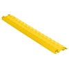 Checkers Industrial Safety Products FL1X1.5-Y Fastlane 1-Channel Cable Protector with Drop Over, 1.5", Yellow