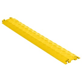Checkers Industrial Safety Products FL1X1.5-Y Fastlane 1-Channel Cable Protector with Drop Over, 1.5", Yellow