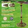 JBEIY 28 Inch Birdbaths for Outdoors Solar Powered, Large Bird