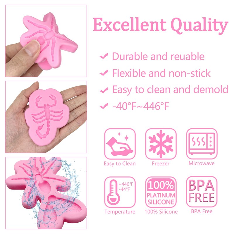 Spider fondant mold set of 8