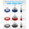 Rocaris 18 Pack Nylon Filament Abrasive Wire Brush Wheel &