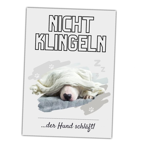 Bull Terrier Bully Dog Sign Dog Caution Do Not Bell