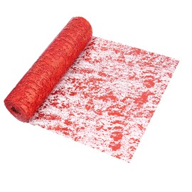 Time to Sparkle Table Runner with Gold Foil 29cm x 26M Sparkling Tulle Roll Gift Floral Wrapping Paper Rolls Glitter Table Decoration for Holidays Wedding Parties and Everyday Decoration (Red)