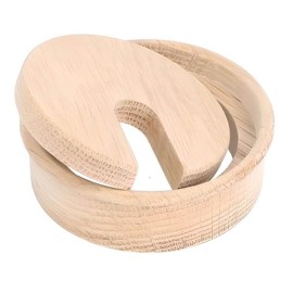 Gedotec Untreated Oak Cable Grommet | Plain | 1 Piece Round Cable Outlet | Cable Box Drill Diameter 80 mm | Cable Guide for Gluing in Worktop | Desk Channel - Cable Ducts