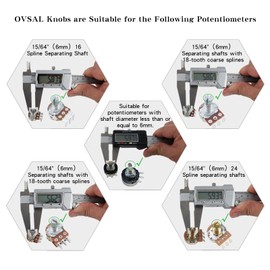 OVSAL 2PCS Electric Bass Guitar Metal Knobs Flat-top Hat-Shaped Volume Tone Control Knobs with Fastening Screw Compatible with Fender Strat Telecaster Les Paul Electric Guitars or Basses（Chrome）