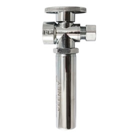 Quarter Turn Straight Valve 1/2-Inch FIP by 3/8-Inch OD Compression with Water Hammer Arrestor, Lead-Free