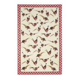 Pheasants Linen Tea Towel